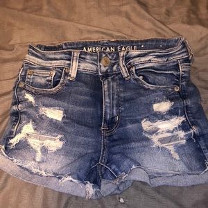 Light wash, ripped, American Eagle, Jean shorts